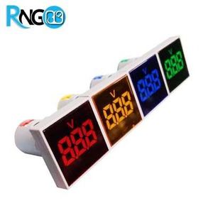 ولتمتر AC چراغ سیگنالی زرد مربعی