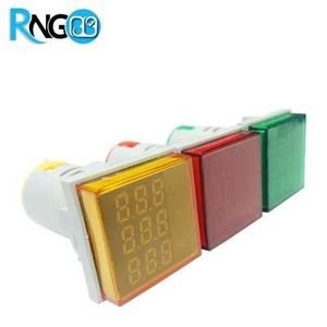 ولتمتر آمپرمتر فرکانس متر چراغ سیگنالی مربعی زرد به همراه CT