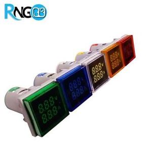 ولتمتر آمپرمتر چراغ سیگنالی مربعی سبز به همراه CT