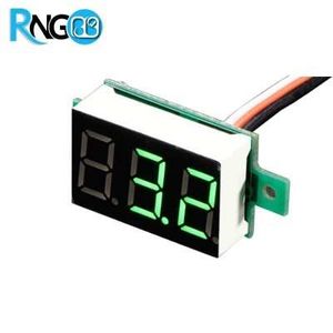 ماژول ولتمتر 3 دیجیت DC0-99.9V سایز 0.28 اینچ رنگ سبز