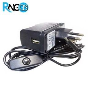 آداپتور 5V-2.5A با کابل USB-Micro مناسب رزبری پای