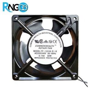 فن 220v فلزی بلبرینگی سایز 12x12x4 سانت