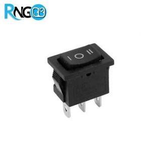 کلید راکر متوسط سه حالته سه پین KCD1-103 مشکی