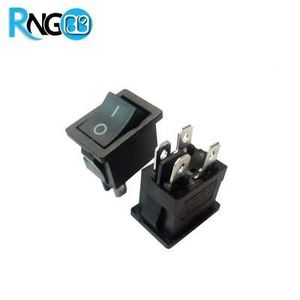 کلید راکر متوسط دو حالته چهار پین KCD1-201 مشکی