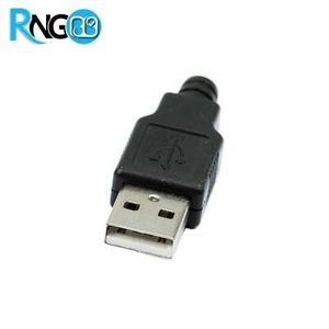 كانكتور USB-A نری لحیمی (Plug) به همراه کاور