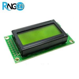 نمایشگر LCD کاراکتری 2x8 سبز (پایه کنار)