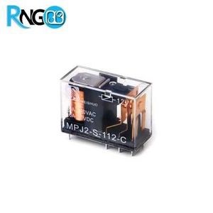 رله 12V 16A کتابی مدل MPJ2-S-112-C مارک MEISHUO (شیشه ای)