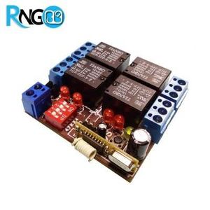 گیرنده 4 کاناله رادیویی 433MHz کدلرن کدفیکس 12v