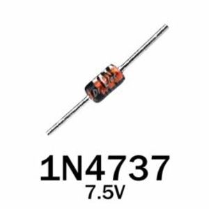 دیود زنر 1N4737 یک وات 7.5 ولت (حداقل خرید 10 عدد)