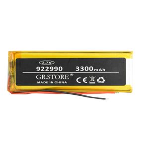 باتری لیتیوم پلیمر 3.7v ظرفیت 3300mA ابعاد 922990