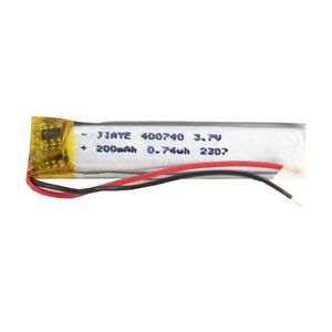 باتری لیتیوم پلیمر 3.7v ظرفیت 200mA ابعاد 400740