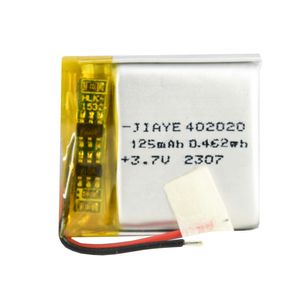 باتری لیتیوم پلیمر 3.7v ظرفیت 125mA ابعاد 402020