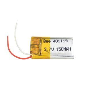 باتری لیتیوم پلیمر 3.7v ظرفیت 150mA ابعاد 401119