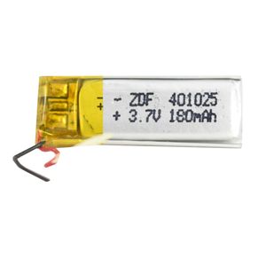 باتری لیتیوم پلیمر 3.7v ظرفیت 180mA ابعاد 401025