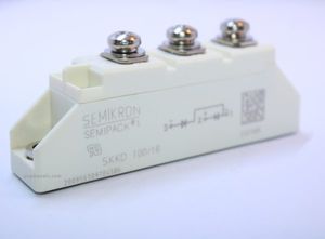 دوبل دیود SKKD 100 | SKKD100/16 | خرید دوبل دیود 100آمپر سمیکرون