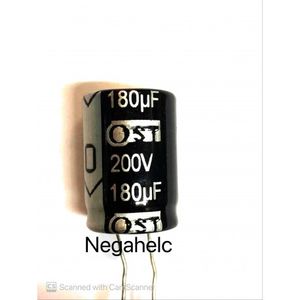 خازن 180 میکروفاراد 200 ولت الکترولیت