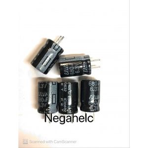 خازن 680 میکرو فاراد 6.3 ولت الکترولیت