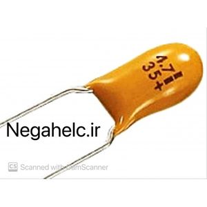 خازن 6.8 میکروفاراد 25 ولت تانتالیوم
