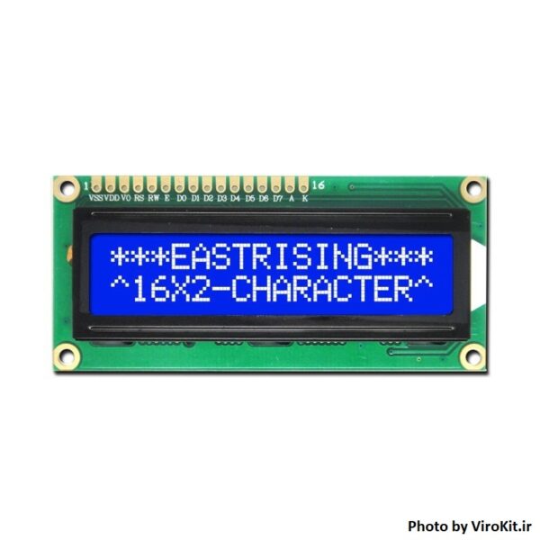 LCD کاراکتری 2×16 با بک لایت آبی
