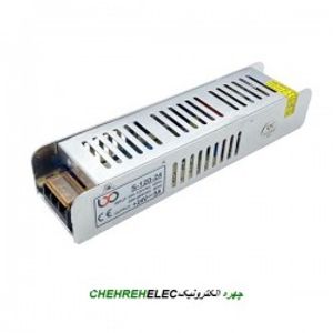 اداپتور 24V فلزی 5A سویچينگ باریک