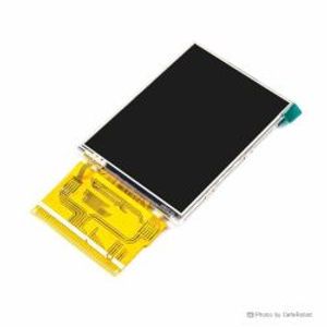 نمایشگر TFT لمسی تمام رنگ 2.8 اینچ دارای ارتباط Parallel و چیپ درایور ILI9341 با کابل فلت 37 پین