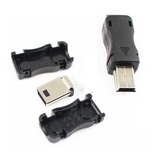 کانکتور MINI USB نری کاور دار مشکی ذوزنقه ای