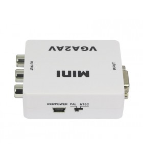 مبدل VGA به AV با ورودی AUX صدا MINI