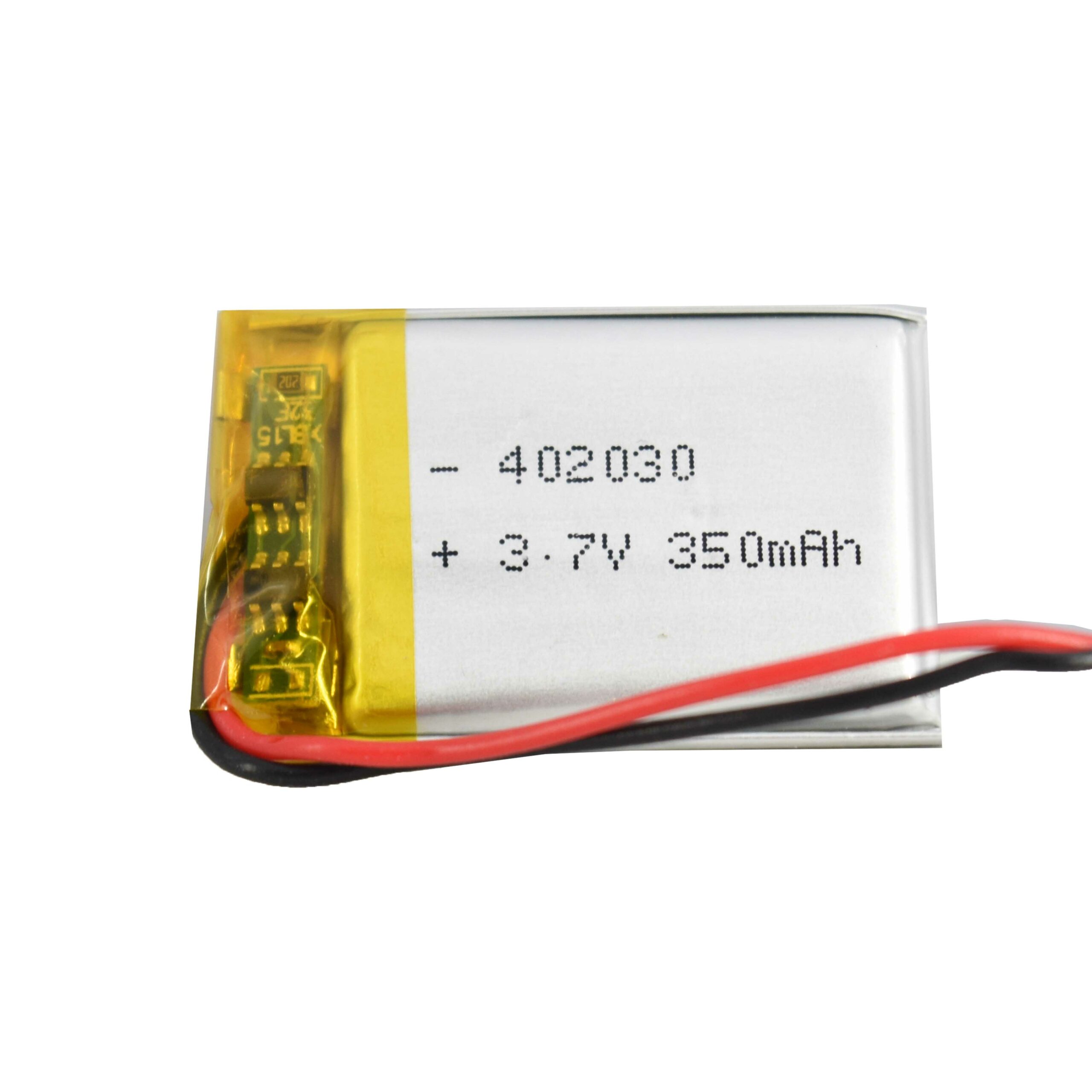 باتری لیتیوم پلیمر 3.7v ظرفیت 350mA ابعاد 402030