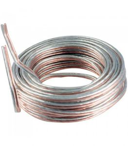 سیم باندی صوتی اسپیکری شیشه ای خط دار رشته CCA 2*0.35 – 2*12