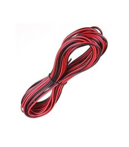 سیم باندی صوتی اسپیکری قرمز مشکی-رشته CU 2*0.25 – 2*8