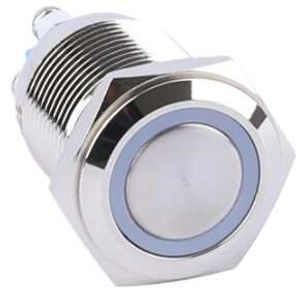 کلید فشاری استیل LED دار قطر 16mm