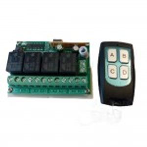 گیرنده رله ای رادیویی 4 کانال لرنینگ+ریموت
