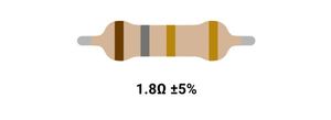 RESISTOR 1W 1.8R %5 – مقاومت 1 وات 1.8 اهم 5% کربنی