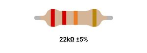 RESISTOR 2W 22K %5 – مقاومت 2 وات 22 کیلواهم 5% کربنی