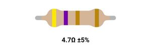 RESISTOR 1W 4.7R %5 – مقاومت 1 وات 4.7 اهم 5% کربنی