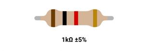 RESISTOR 2W 1K %5 – مقاومت 2 وات 1 کیلواهم 5% کربنی