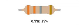RESISTOR 1W 0.33R %5 (بسته 20 عددی)