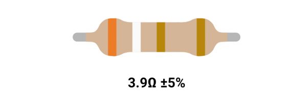 RESISTOR 1W 3.9R %5 – مقاومت 1 وات 3.9 اهم 5% کربنی