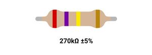 RESISTOR 2W 270K %5 (بسته 10 تایی)