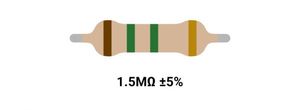 RESISTOR 2W 1.5M %5 – مقاومت 2 وات 1.5 مگااهم 5% کربنی