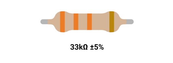 RESISTOR 2W 33K %5 – مقاومت 2 وات 33 کیلواهم 5% کربنی