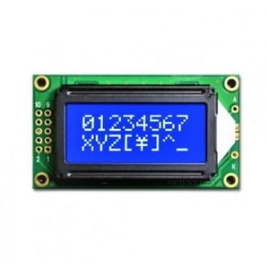 LCD متنی 2×8 با رنگ آبی و بک لایت