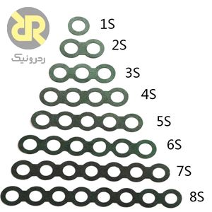 برچسب محافظ حلقه‌ای مثبت باتری 18650 دو سل