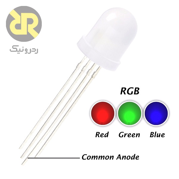 LED سه رنگ RGB آند مشترک 5 میلی متر