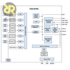 سنسور IMU هفت  درجه آزادی ICM-20789