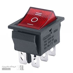 کلید راکر بزرگ چراغدار 3 حالت