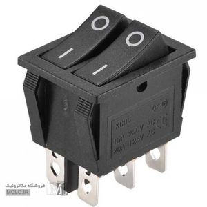 کلید راکر بزرگ 2 حالته 6 پایه 2 پل