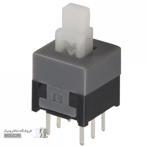 کلید فشاری 6 پین سایز 8.5x8.5 میلی متر طوسی و مشکی - نارنجی و طوسی