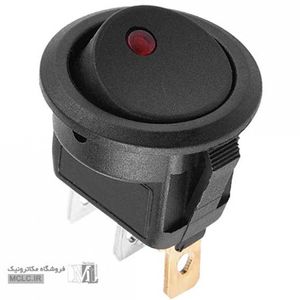 کلید راکر گرد چراغ نگین دار برق DC مستقیم