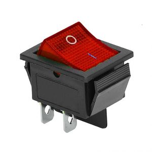 کلید راکر چراغدار بزرگ 30 آمپر قرمز